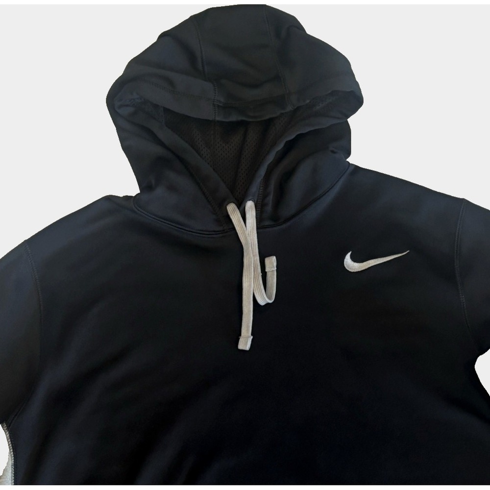 Nike Therma-FIT Mens Hoodie Black Grey Pullover Sweatshirt Large L Training - Picture 4 of 13
